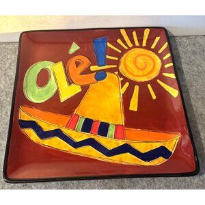 Certified International Sombrero Ole' Square 11 x 11" Platter  # 3193